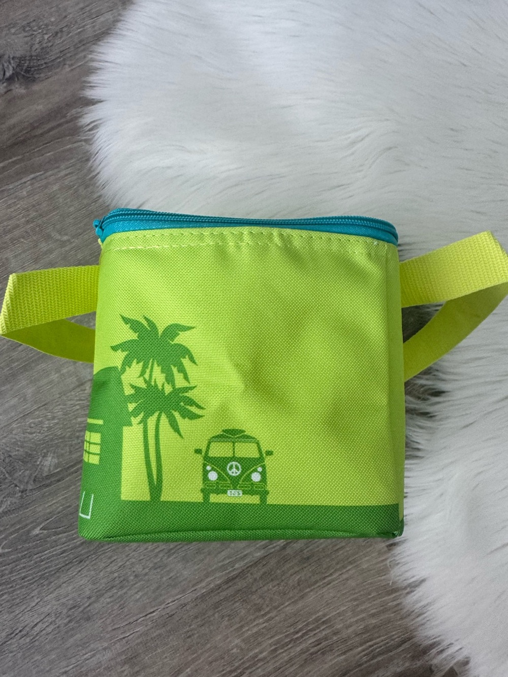 💙💚Trader Joe's Mini Insulated Bag - Lime Green with Blue Trim - Picture 8 of 12